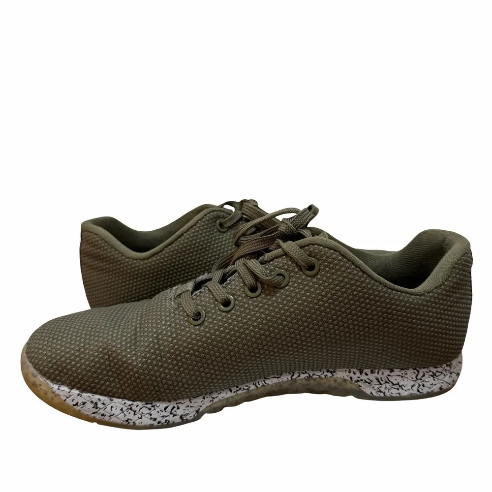 NoBull Super Fabric Lace Up Training Sneaker Mens US 8 Army Green Crossfit Gym